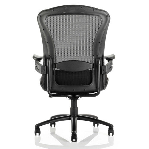 Houston 24 Hour Task Operator Office Chair - Heavy Duty - Adjustable Lumbar Support - Adjustable Arms - Extra Large Seat - Black Mesh Back - Black Seat - Weight Tolerance 205kg Additional Image 3