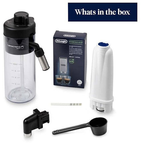 De’Longhi Magnifica Plus Automatic Coffee Machine Black with 15 Pre-set Drinks, 15 bar Pressure, 1.8 L Water Tank, 250 g Bean Grinder & Auto Milk Frother