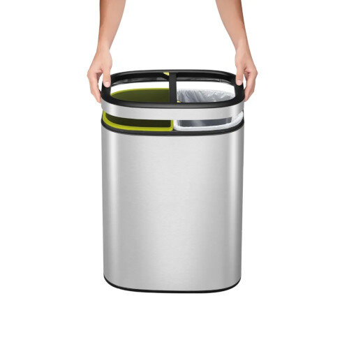EKO Oli Cube Compact Recycling Bin 5L - Silver