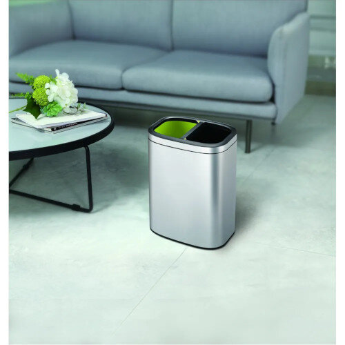 EKO Oli Cube Compact Recycling Bin 5L - Silver