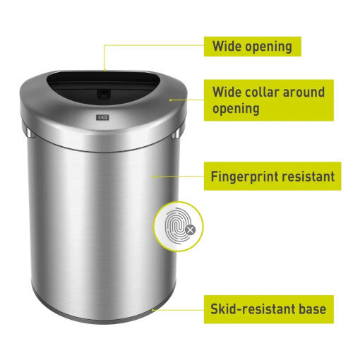 EKO Urban Commercial Waste Bin 60L - Silver