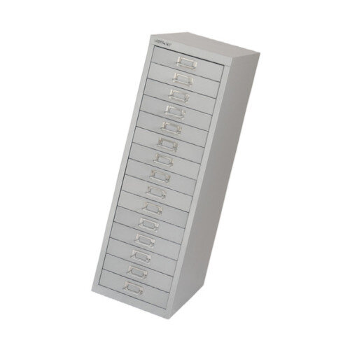 Bisley Multi-Drawer Cabinet 39 inches 15 Drawer Non-Locking Goose Grey 39/15 H3915NL Additional Image 3
