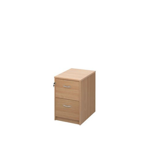Deluxe Executive 2 Drawer Filing Cabinet In Beech Anti Tilt Fully Locking Supplied With Handles Accepts Foolscap Onl Additional Image 1