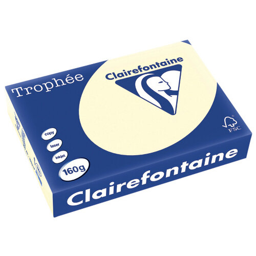 Trophee Ivory A4 Card 160gsm – Pack of 250 Sheets (1101C) - Side View