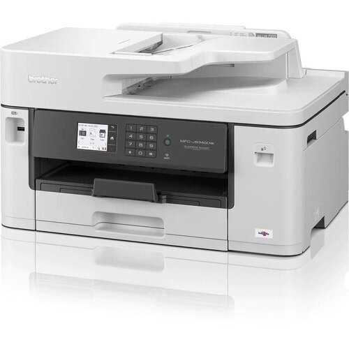 Brother MFCJ5340DW Inkjet Multifunctional Printer A4 and A3 Print - Print, Scan, Copy - iPrint, AirPrint, WiFi Direct, Wireless, Network, USB - Colour: White - Side