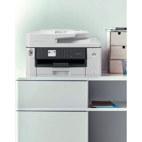 Brother MFCJ5340DW Inkjet Multifunctional Printer A4 and A3 Print - Print, Scan, Copy - iPrint, AirPrint, WiFi Direct, Wireless, Network, USB - Colour: White - Printing Station