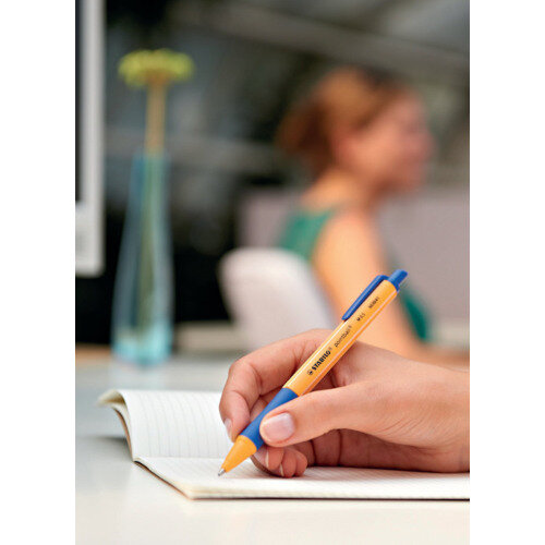 Stabilo Pointball Retrct Pen Blue (Pack of 10) 6030/41