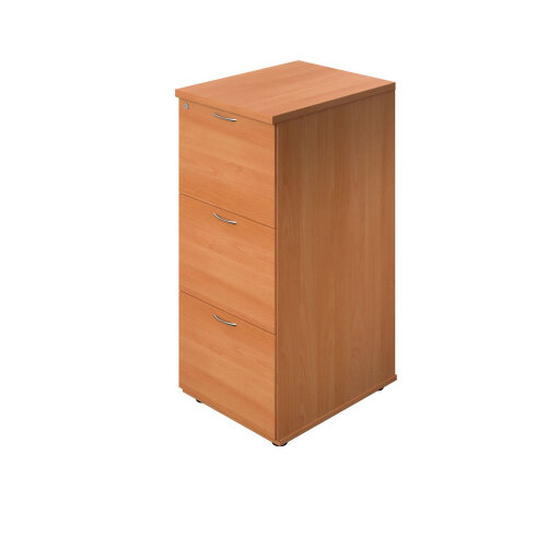 Essentials Filing Cabinet 3 Drawer Beech Additional Image 2