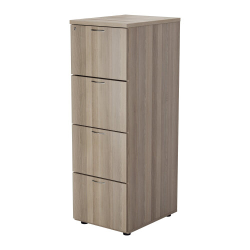 Essentials Filing Cabinet 4 Drawer Grey Oak