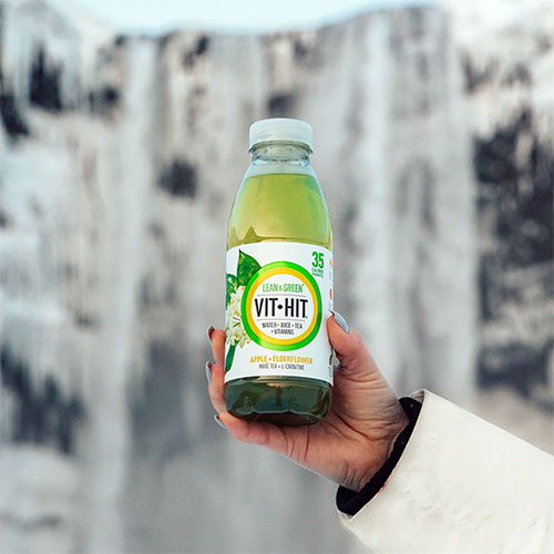 Vit-Hit Lean and Green Apple/Elderflower Bottle 500ml (Pack of 12) VIT4D