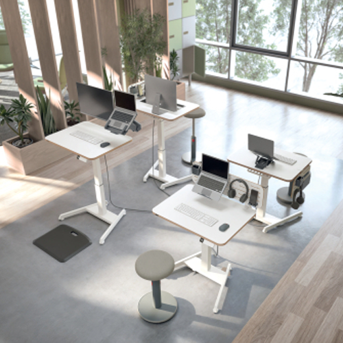Hot-desking with Leitz Ergo Small Electric Sit Stand Desk with Stand-Up Reminder