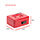 Burg Wachter Cash Box 8" Red Combination Lock H90 x W200 x D160mm - Dimensions external