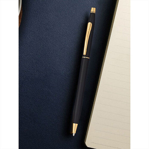 Cross Classic Century Classic Black Ballpoint Pen with 23 Karat Gold-Plated Trims