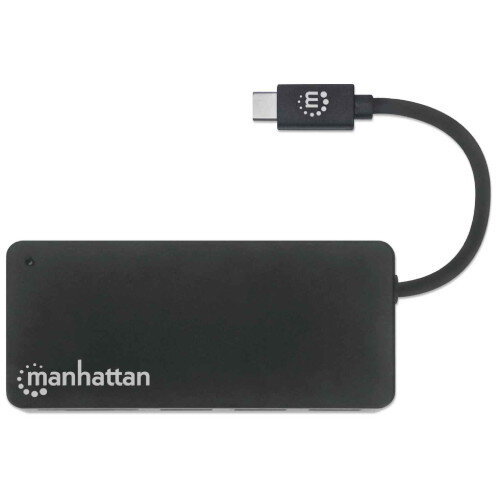 Manhattan USB-C Dock Hub with Card Reader, External Power Supply Not Needed, SuperSpeed USB, Black, Three Year Warranty, Retail Box, USB 2.0 Type-C,Type-A, MMC, MicroSD at Hunt Office Ireland