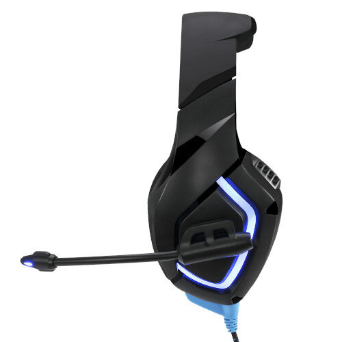 Adesso Stereo Gaming Headphone/Headset with Microphone, Headset, Head-band, Gaming, Black, Blue, Binaural, Rotary at HuntOffice.ie