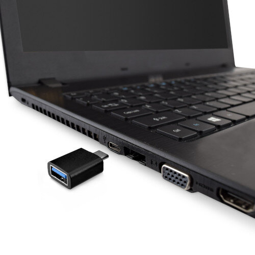 V7 USB-C to USB-A 3.0 Adapter, Male to Female, 5 Gbps Data Transfer Speed - USB-C to USB-A - Colour: Black V7U3C2A-BLK-1E at Hunt Office Ireland
