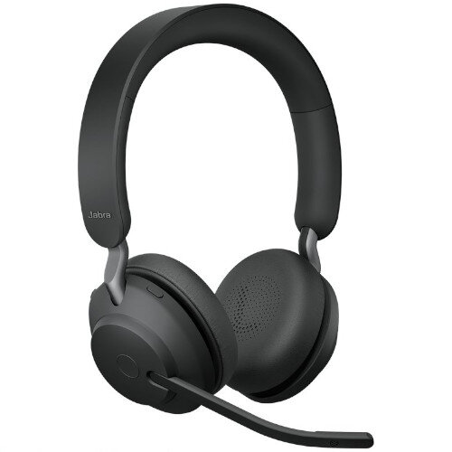 Jabra Evolve2 65 UC Wireless Over-the-head Stereo Headset - Supra-aural, Noise Cancelling Microphone - Link 380C Stand Included at HuntOffice.ie