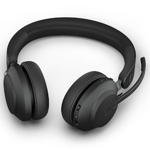 Jabra Evolve2 65 UC Wireless Over-the-head Stereo Headset - Supra-aural, Noise Cancelling Microphone - Link 380C Stand Included at HuntOffice.ie