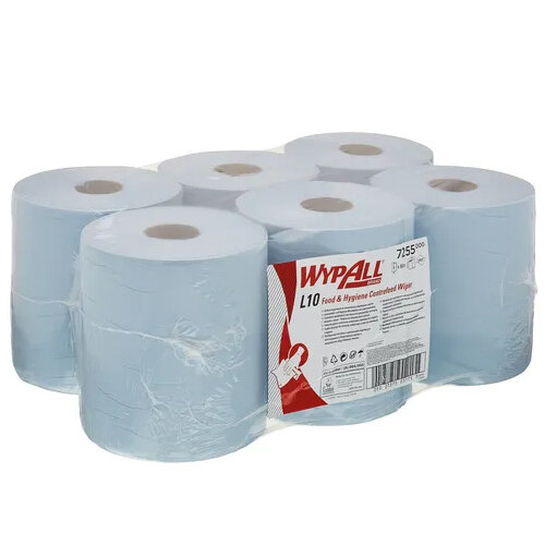 Wypall L10 Food and Hygiene Centrefeed Blue Pack of 6 7255