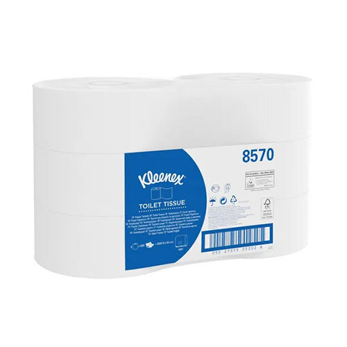 Kleenex Jumbo Toilet Tissue White 190m Pack of 6 8570