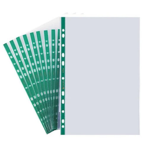 Q-Connect Deluxe A4 Punch Pocket Top Opening 65 Micron Pack 100