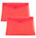 Q-Connect A4 Envelope Wallet Plastic Transparent Red Pack 12