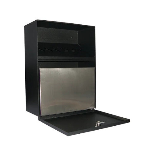 QConnect Pack of 1 Black Ash Bin 7 Litre