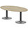 Kito W2000mmxD1200mm Urban Oak Oval Boardroom Table With Anthracite Double Cylinder Trumpet Base Additional Image 1