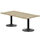 Kito W2000mmxD1000mm Urban Oak Rectangular Boardroom Table With Black Double Cylinder Trumpet Base Additional Image 1