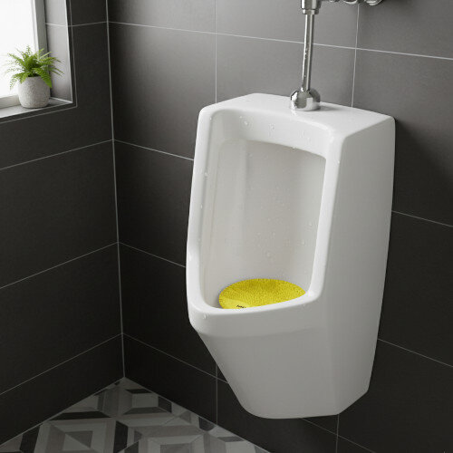 KleenWave Urinal Screens Lemon Yellow Pack of 10