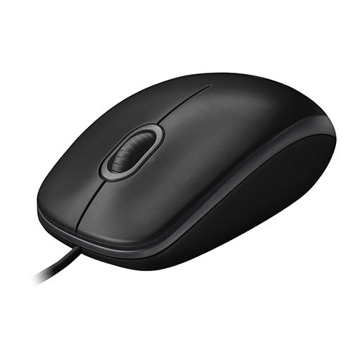 Logitech B100 Corded Optical Mouse USB Black 910-003357