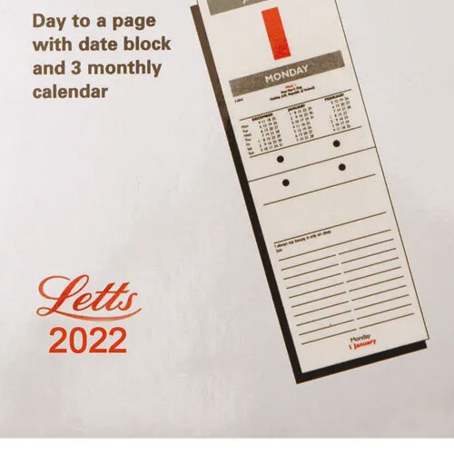 Letts System Desk Calendar Refill 2022 22TSDR Hunt Office Ireland