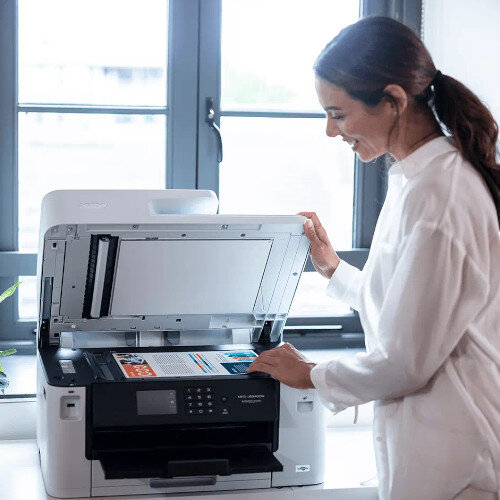 Brother MFCJ5340DW Inkjet Multifunctional Printer A4 and A3 Print - Print, Scan, Copy - iPrint, AirPrint, WiFi Direct, Wireless, Network, USB - White - Using Printer