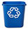 Rubbermaid 12.9L Rectangular Waste Basket Blue Additional Image 1
