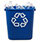 Rubbermaid 12.9L Rectangular Waste Basket Blue Additional Image 3