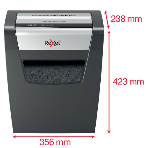 Rexel Momentum X312 Paper Shredder- P3 Cross Cut Security, Home/Home Office, 23L Bin Capacity Additional Image 9