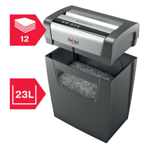 Rexel Momentum X312 Paper Shredder- P3 Cross Cut Security, Home/Home Office, 23L Bin Capacity Additional Image 10