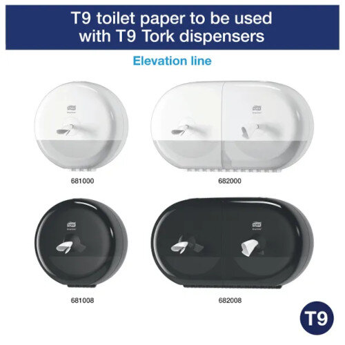 Tork Pack of 12 T9 SmartOne Mini Toilet Roll 2Ply 620 Sheets Ref 472193 Efficient and Soft Toilet Paper for Dispensers Additional Image 2