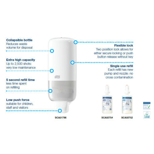 Tork S4 White Foam Soap Dispenser 561500