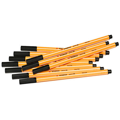Stabilo Point 88 Fineliner Pen Black 10 Pack 88/46 Additional Image 1