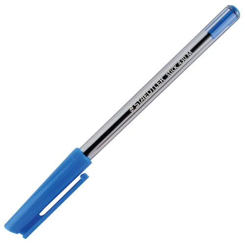 Staedtler 430 Stick Ball Pen Medium 1.0mm Tip 0.35mm Line Blue Ref 430M-3 [Pack 10]