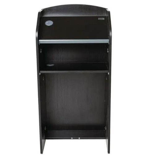 Folding Floorstanding Lectern - Black Finish with ABS Edgin Additional Image 1