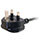 C2G Universal Power Cord - Power cable - BS 1363 (M) to IEC 60320 C13 - 5 m - molded - black