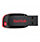 SanDisk Cruzer Blade - USB flash drive - 64 GB - USB 2.0 - black, red