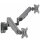 Manhattan TV &amp; Monitor Mount, Wall, Full Motion (Gas Spring), 2 screens, Screen Sizes: 17-32", Black, Dual Screen, VESA 75x75 to 100x100mm, Max 8kg (each), Tilt &amp; Swivel with 3 Pivots, Lifetime Warranty