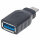 Manhattan USB-C to USB-A Adapter, Male to Female, 5 Gbps (USB 3.2 Gen1 aka USB 3.0), Equivalent to USB31CAADG, SuperSpeed USB, Black, Lifetime Warranty, Polybag