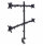 Manhattan TV &amp; Monitor Mount, Desk, Double-Link Arms, 4 screens, Screen Sizes: 10-27", Black, Stand or Clamp Assembly, Quad Screens, VESA 75x75 to 100x100mm, Max 8kg (each), Lifetime Warranty