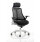 Flex Task Operator Chair White Frame Black Fabric Seat With Black Back With Arms With Headrest