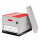 5 Star Facilities FSC Storage Box &amp; Lid Self-Assembly W336xD391xH285mm Grey [Pack 10]