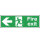 Safety Sign Fire Exit Running Man Arrow Left 150x450mm PVC FX04311R